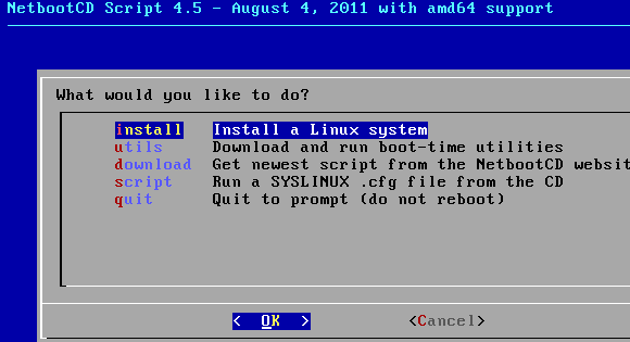 NetbootCD: התקן את Ubuntu, Fedora, Debian ועוד מ- CD אחד [Linux] netbootcd התחל