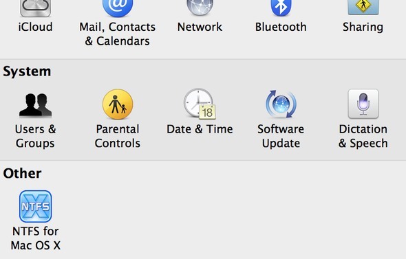 Paragon NTFS עבור Mac OS X סקירת העדפות מערכת xn