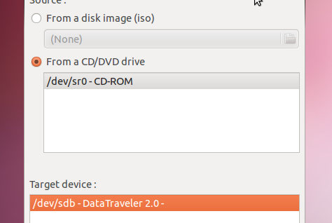 התקנת USB של דיסק