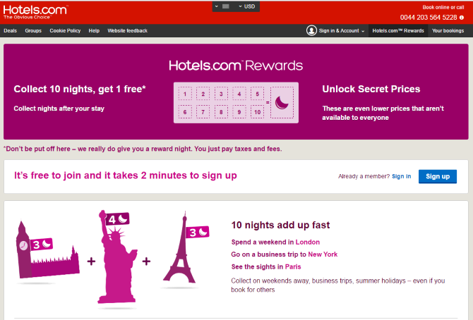 הנחות Hotels.com Rewards