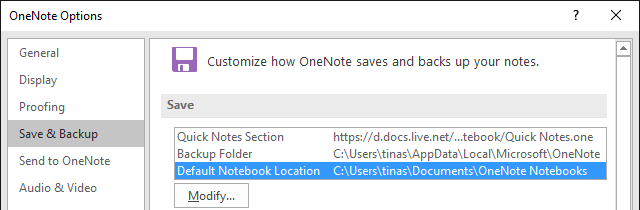 שמור OneNote