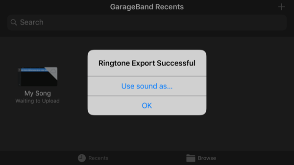ייצוא אפליקציות GarageBand הושלם