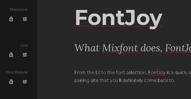 דוגמה של fontjoy