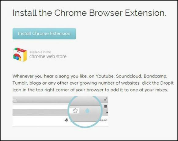 Songdrop: שירות חיסכון השירים החביב והמועדף עליך שלא ידעת עליו עד כה התקן את כפתור ה- Dropit Chrome