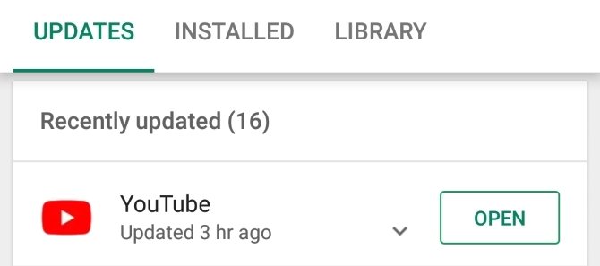 עדכון YouTube ב- Android