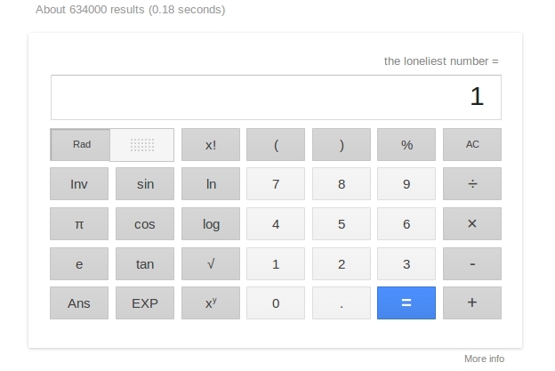 Google-Easter-ביצה-מחשבון-מספר בודד