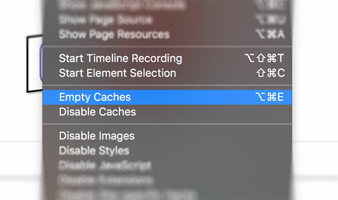 מטמון ריק של ספארי כאשר Mac פועל לאט