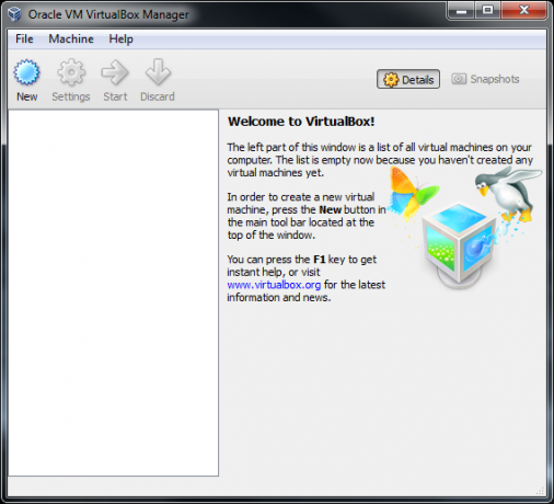 VirtualBox במערכת Windows