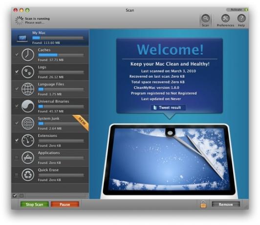 נקה את ה- Mac שלך והקנה לו חיים חדשים באמצעות CleanMyMac [Giveaway] סריקה