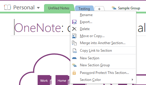 תכונת הארגון הטובה ביותר של OneNote מוסתרת בקבוצות מדור OneNote