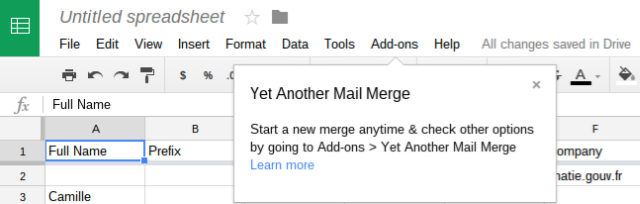 תוספות Gmail