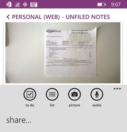 muo-wp8-digitiselife- קבלות- onenote