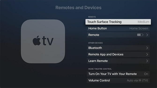 הגדרות מרוחקות של Apple TV