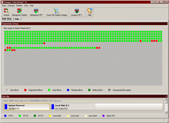 Paragon Manager Disk Disk 12 Suite: שליטה מלאה בכוננים הקשיחים שלך [בגידה] defrag2