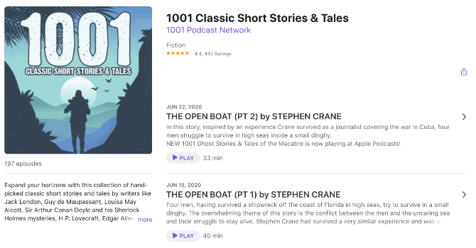 הפודקאסט של ג'ון הגדורן מציע קריינות מרגיעה של 1001 סיפורים קצרים וסיפורים