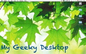 GeekTool - הצגת מידע על מערכת ב- Mac בסגנון מסך שולחן העבודה של Style 00