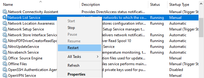 שירות הפעלה מחדש של Windows
