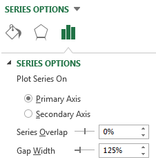 רוחב פער צירים של Excel