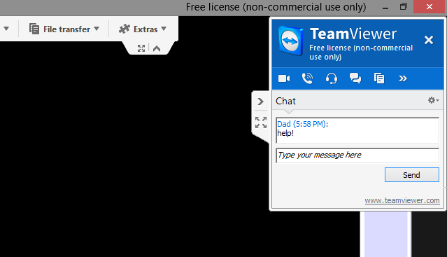 8 צ'אט TeamViewer