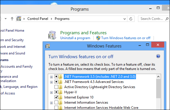 התקן .net-framework-on-windows-8