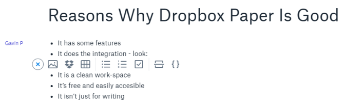 כיצד מתייחס נייר Dropbox ל- Google Docs ותכונות כתיבת מסמכי נייר מקוונים של Office Office עם שילוב