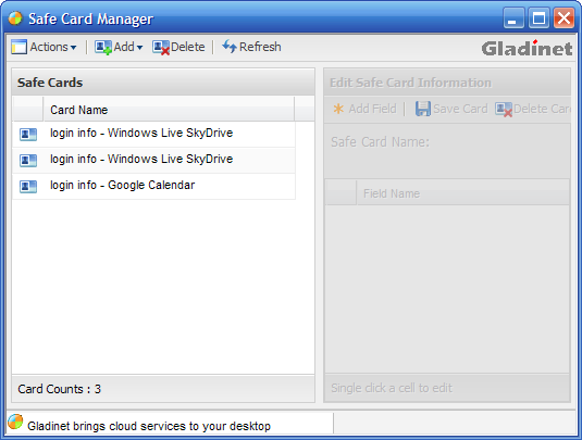 מפה שירות מקוון ככונן רשת עם גלדינט (Windows) managerglad