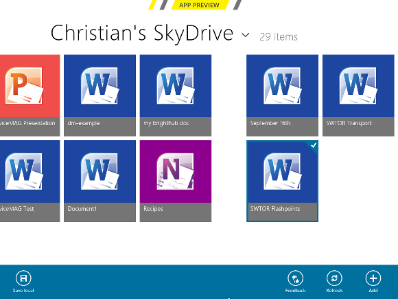 הורד תמונות מענן SkyDrive ב- Windows 8