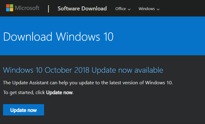 Windows 10 הורד את הגרסה האחרונה