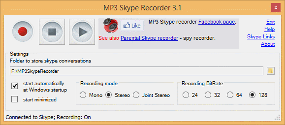 הקלטת muo-voip-mp3skyperecorder