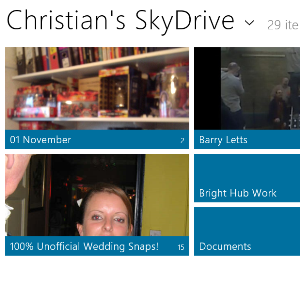 ממשק Windows 8 SkyDrive