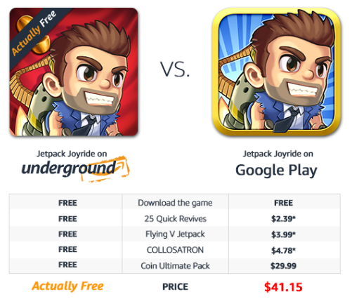 Google Play לעומת Amazon Appstore: מה עדיף? ג'טפאק ג'ורייד אמזון