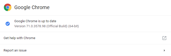 מידע על גרסת Google Chrome