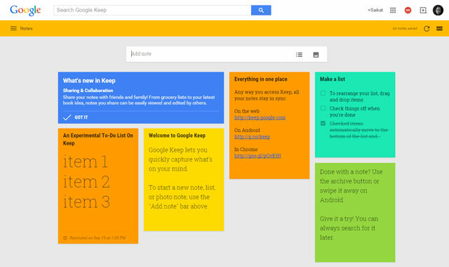 שים לב לתוסף Chrome - Google Keep