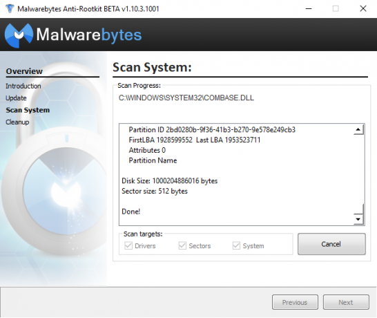 כלי אבטחה בחינם - Malwarebytes Anti Rootkit