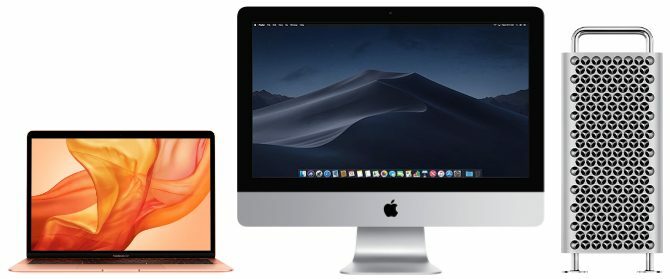 מחשבי MacBook, iMac ו- Mac Pro