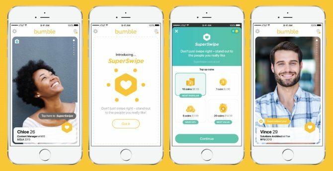 תהליך SuperSwipe עבור Bumble