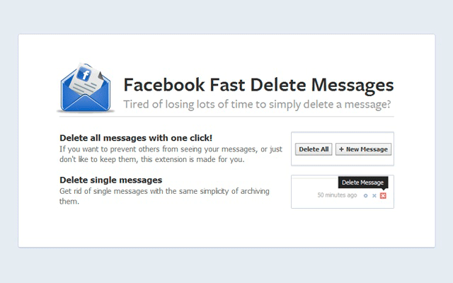 מחק הודעות בפייסבוק במהירות