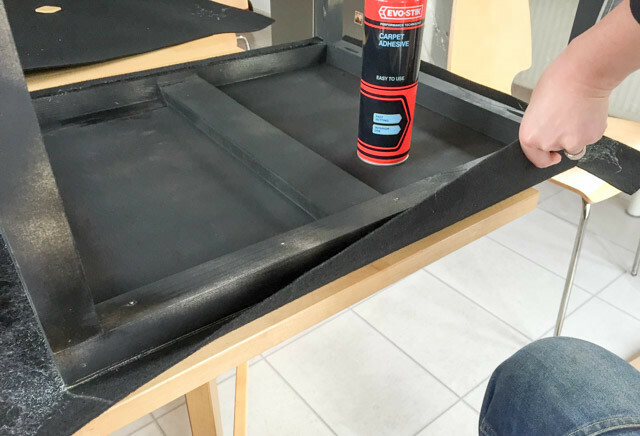 בניית מארז מתלה diy -9 ריסוס בלק, שטיח על