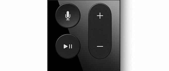 Apple TV Siri מרחוק סירי, הפעלה / השהיה ונפח