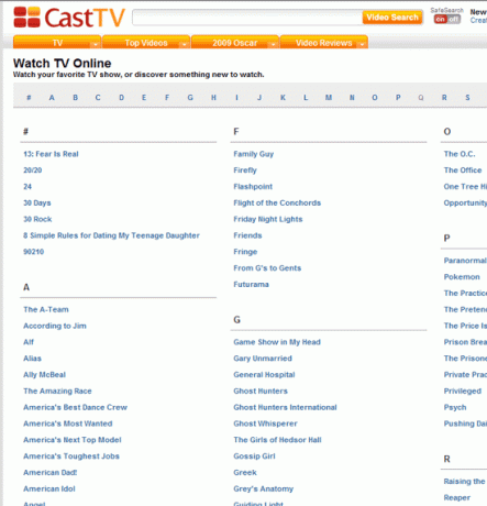 CastTV - מנוע חיפוש מציג טלוויזיה