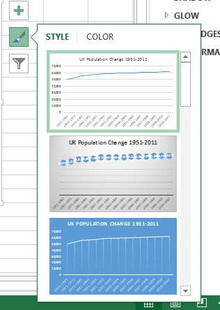 סגנונות קבועים מראש של Excel