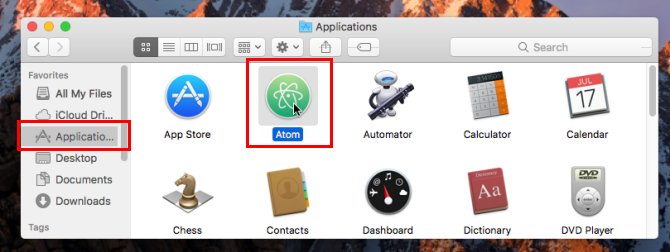 אפליקציית mac מותקנת