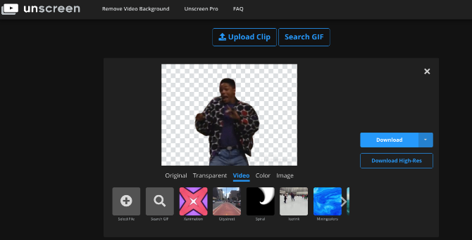 ה- AI החכם של Unscreen מסיר רקע מ- GIF ווידיאו
