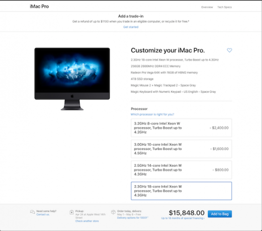 IMac Pro טעון לחלוטין