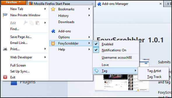 שפר את הפנדורה באמצעות תפריט FoxyScrobbler לדפדפן Chrome ו- Firefox