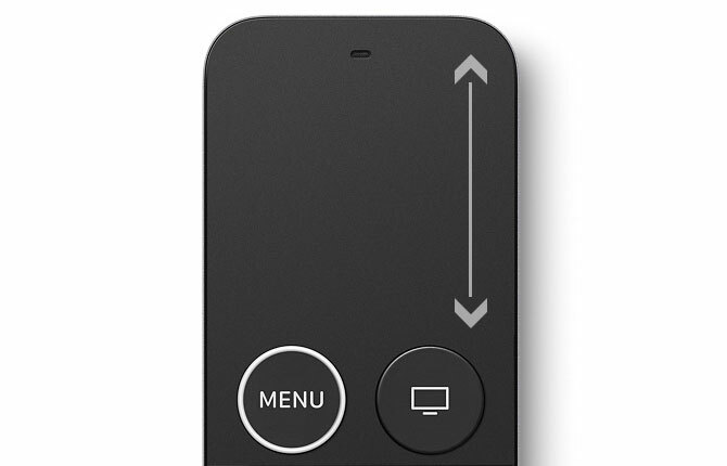 גלילה מרחוק של Apple TV