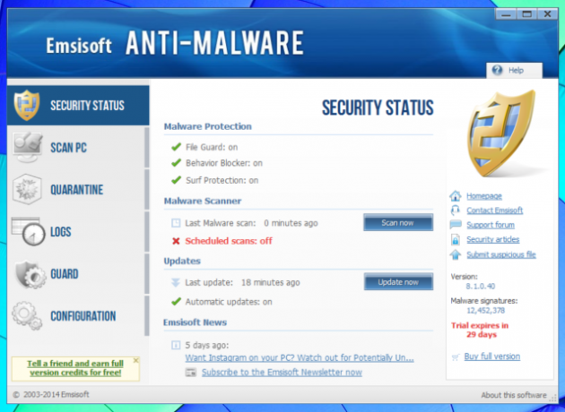 ניסוי נגד emsisoft-anti-malware