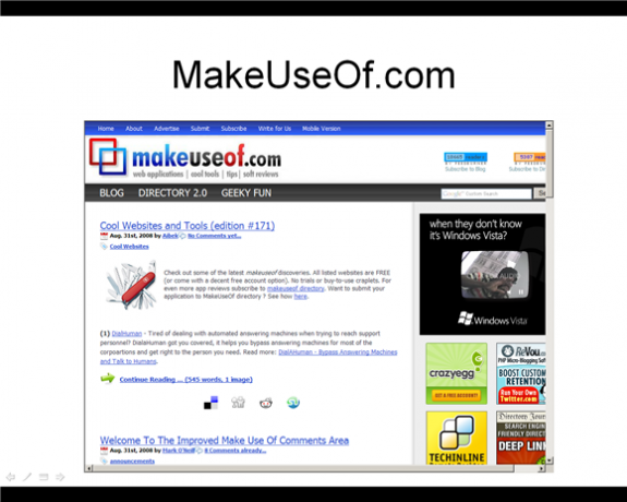 סופי MakeUseOf בשקופית