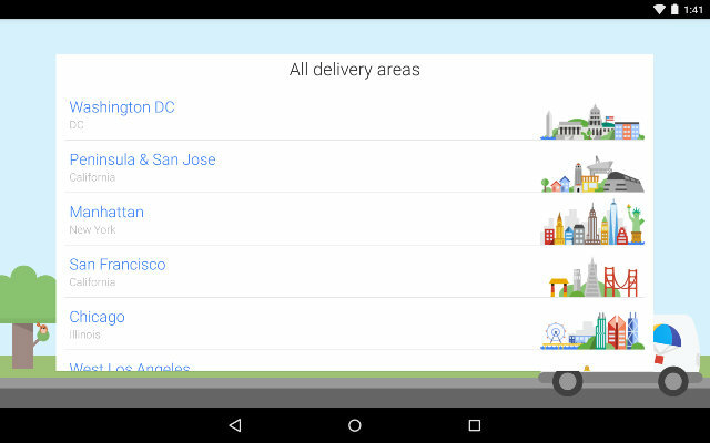 מיקומי Google-Apps-Shopping-Express