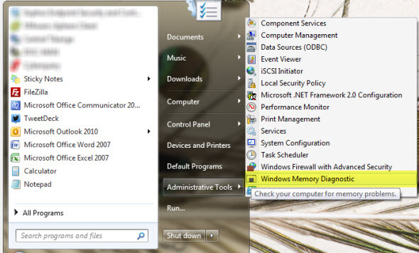 5 כלי מערכת חיוניים על כל משתמש Windows לדעת על תפריט התחל לאבחון זיכרון של חלונות